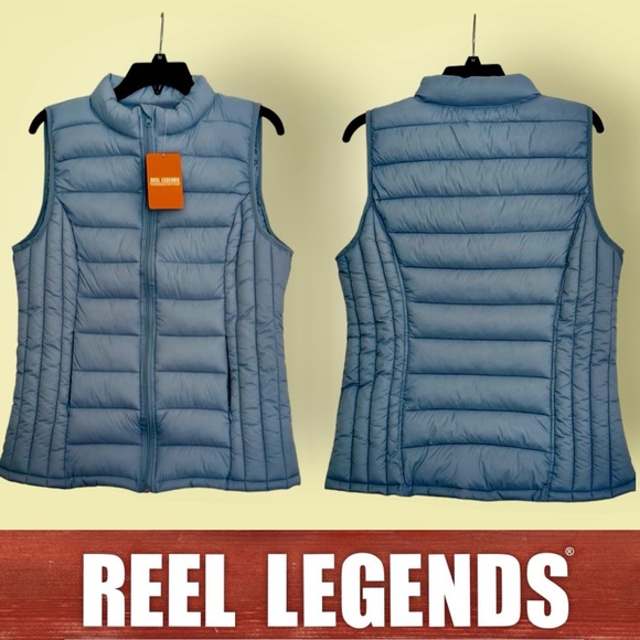 NWT REEL LEGENDS PUFFER VEST. FLATTERING LIGHTWEIGHT WARM FABRIC. - Picture 2 of 10
